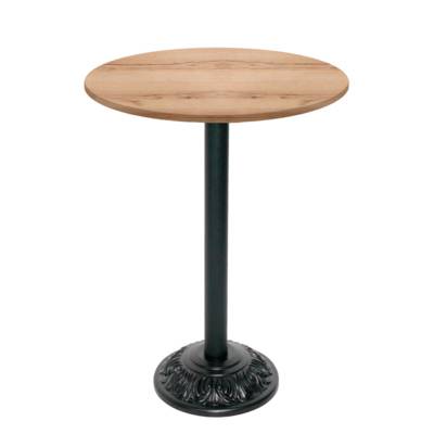 Mange-debout pied noir Ø70cm chene delano - intérieur - RestooTab