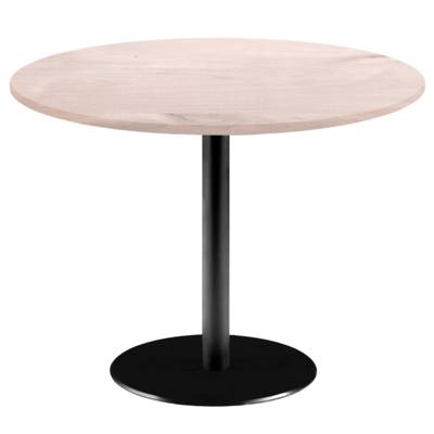 Table pied noir Ø120cm chene bosco - intérieur - RestooTab