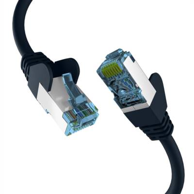 Câble patch RJ45 avec câble cat7 noir 0,5 m