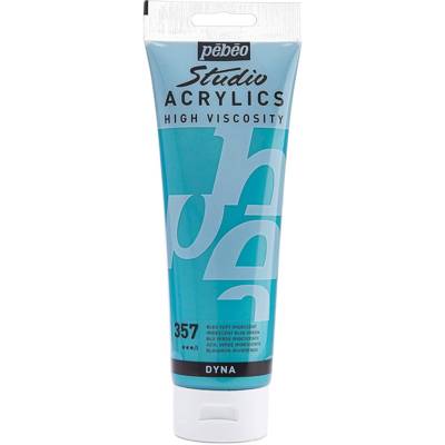 Tube 250ml Peinture Acrylique Fine Studio Haute Viscosité Bleu Vert Iridescent
