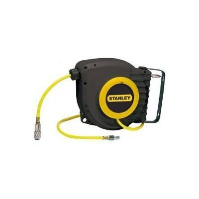 Enrouleur automatique 9 Mètres + 1 Mètre tuyau 6 x 11 équipé raccords rapides - Gedimat - STANLEY