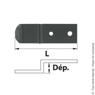 Crochet de rappel pour volets doubles noir - sachet de 2 pièces - Gedimat