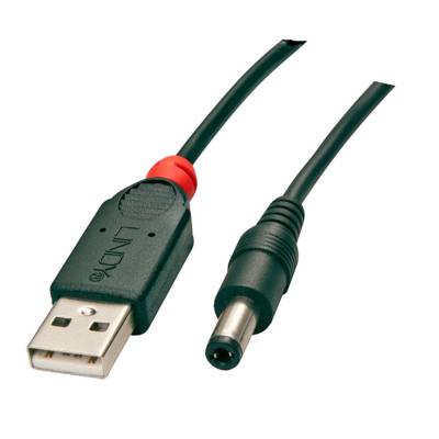 Câble adaptateur d'alimentation USB A mâle vers DC 5,5/2,1 mâle