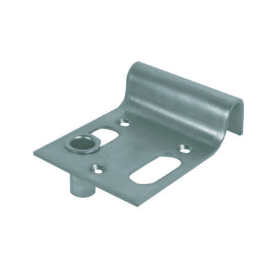Sabot de portail à visser gâche réglable noir - 140mm - Gedimat - AFBAT