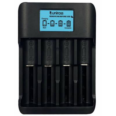 Chargeur Smart Tech LCD, Pour 1 à 4 Piles Lithium 18650 & Ni-MH 1.2V AA AAA