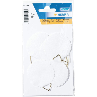 Pqt 6 Attaches pour Cadres diamètre 45 mm Shirting blanc