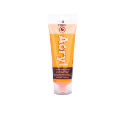 Tube Soft Plastique 75ml Peinture Acrylique Fine FLUO orange 250 - PRIMO