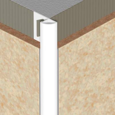 Quart de rond fermé pvc blanc ép.10mm - Gedimat - DINAC
