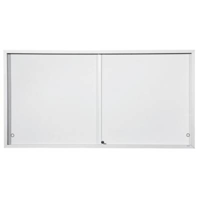 Vitrine d'affichage fond en liège - intérieur à glaces coulissantes