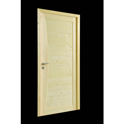 Bloc-porte MISTRAL sapin en épicéa 1 er choix à chant droit H.en bois massif - 204 x 73 cm - Gedimat - ROZIÈRE