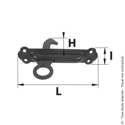 Arrêt de volet à ressort autobloquant noir ht.50 mm - Gedimat