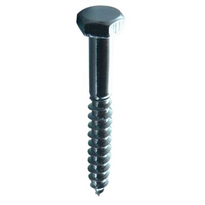 Tirefond acier zingué tête hexagonale diam.6mm long.40mm en boîte plastique de 200 pièces - Gedimat - NORAIL
