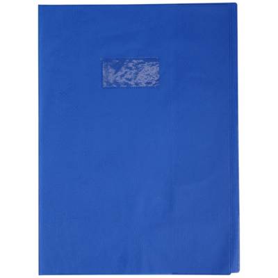 Protège-cahier PVC 20/100ème 24x32 bleu victoria - CLAIREFONTAINE