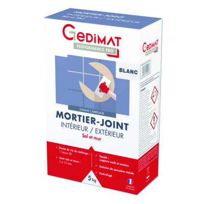 Mortier joint intérieur / extérieur - sac de 5kg - blanc - Gedimat - GEDIMAT PERFORMANCE PRO