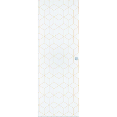 Porte coulissante alvéolaire CUBE gravée à peindre - 204 x 73 cm - tire - Gedimat - ATELIER