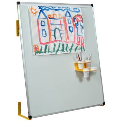 Chevalet maternelle mural surface laquée blanche 108 x 92 cm