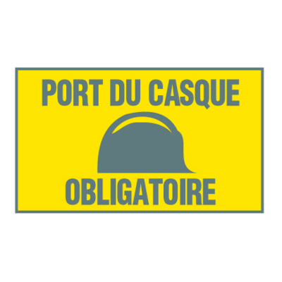 Panneau port du casque obligatoire rigide - 330x200mm - Gedimat