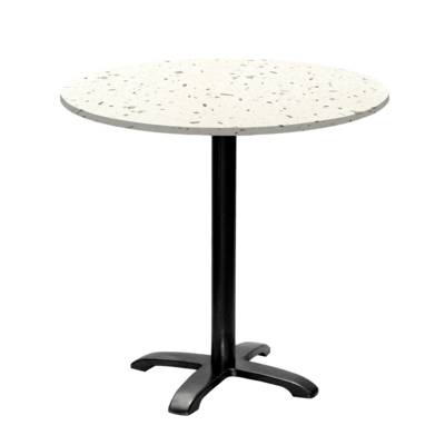 Table pied noir Ø80cm terrazzo cassata - intérieur - RestooTab