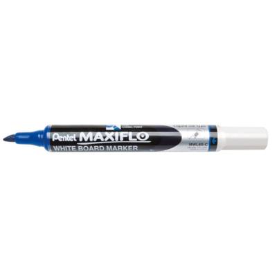 Marqueur Tableaux Blancs MAXIFLO MWL6S Pointe Biseautée Moyenne Bleu - PENTEL