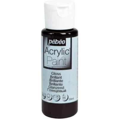 Flacon 59ml Peinture ACRYLIC PAINT Noir Brillant - PÉBÉO