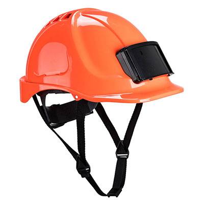 Casque Endurance avec porte-badge - Orange - PORTWEST - PB55ORR - Maxoutil