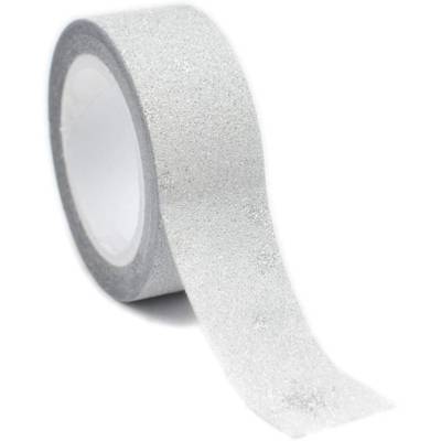 Masking Tape pailleté 1,5 cm x 5 m Flocon argenté
