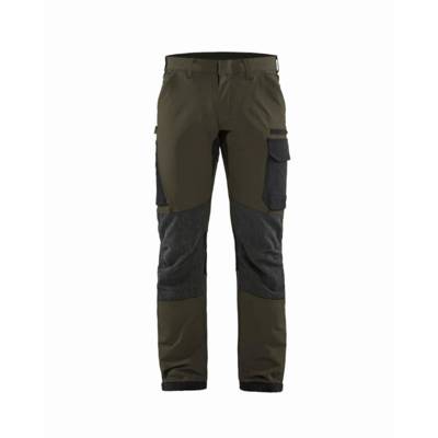 Pantalon maintenance - BLAKLADER - Stretch 4D Vert Kaki/Noir T.48 142216454599-C54 - BLAKLADER WORKWEAR