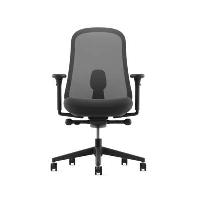 Fauteuil Lino dossier suspension graphite Herman MILLER avec accoudoirs
