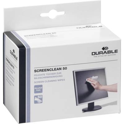 Boite de 50 Lingettes nettoyantes pour écran SCREENCLEAN 50 - DURABLE