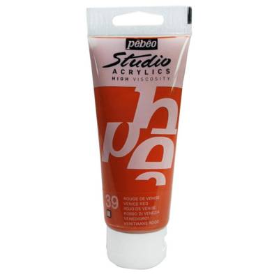Peinture Studio Acrylique Tube Rouge de Venise 100 ml - PÉBÉO