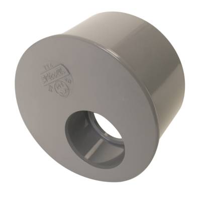 Tampon de réduction simple PVC Nicoll mâle diam.93mm femelle diam.40mm coloris gris - Gedimat