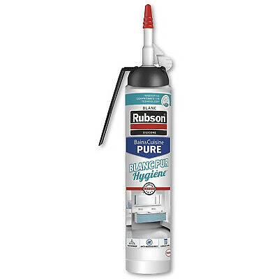 Mastic BAIN ET CUISINE pure blanc pur hygiène - cartouche de 200ml - Gedimat - RUBSON