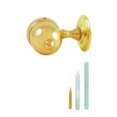 Naissance laiton poli verni pour corde D32mm - Gedimat - CHAPUIS