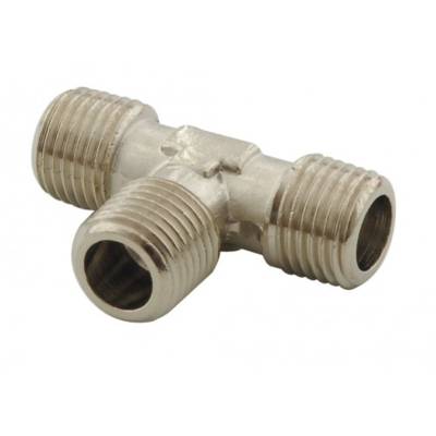 Raccord 3 voies en T filetées - 1/4' mâle - Gedimat - MECAFER