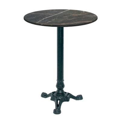 Mange-debout pied noir Ø60cm marbre samas - intérieur - RestooTab