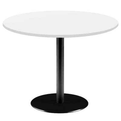 Table pied noir Ø120cm blanc - intérieur - RestooTab