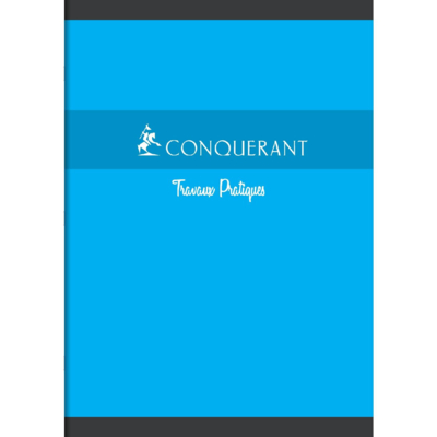 Cahier TP agrafé A4 96P 70g/120G seyes/uni coloris aléatoires