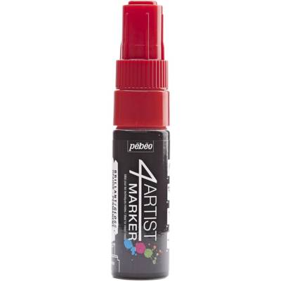 Marqueur peinture 4ARTIST pointe biseau 8 mm ROUGE - PÉBÉO