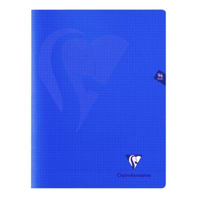 Mimesys cahier piqué polypro 24x32cm 96p Q.5x5 Bleu marine