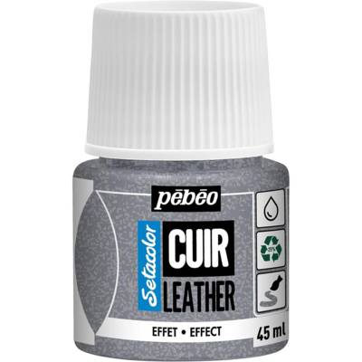 Flacon 45ml Peinture Acrylique Setacolor Cuir PAILLETTE ARGENT