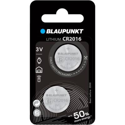 Pack 2 CR2016 Piles Bouton Lithium Idéale Montre, Porte de Garage, Clé Electronique