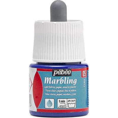 Flacon 45ml Peinture MARBLING Cyan - PÉBÉO