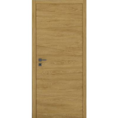 Bloc-porte pleine CARLIT décor chêne verni naturel Hui.72 mm - 204 x 73 cm - Gedimat