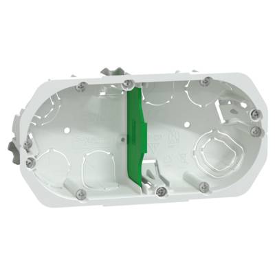 Boîte d'encastrement 2 postes MULTIFIX Ø67mm P40mm - Gedimat - SCHNEIDER ELECTRIC