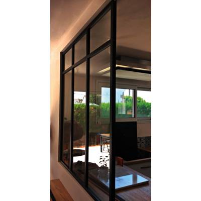 Kit petit bois pour verrière aluminium noir 2100 sablé - Gedimat - MANUFACTURE DE FRANCE