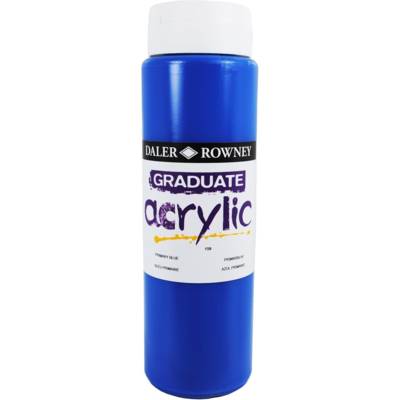 Flacon 500ml Peinture Acrylique Graduate Bleu primaire - DALER ROWNEY