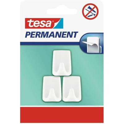 Pack 3 Crochets Permanents Rectangles Taille S blanc