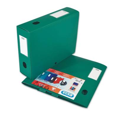 Boite Classement Polypropylène Memphis à Plat Dos 80mm 240 x 320mm Vert