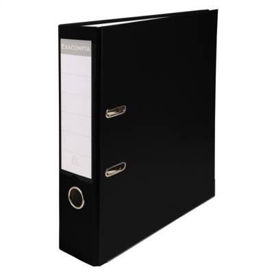 Classeur à levier polypropylène dos de 75mm - Noir