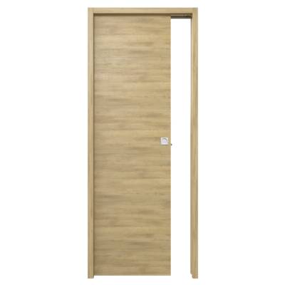 Porte coulissante pleine BERING décor chêne naturel - 204 x 73 cm - Gedimat - SOGAL